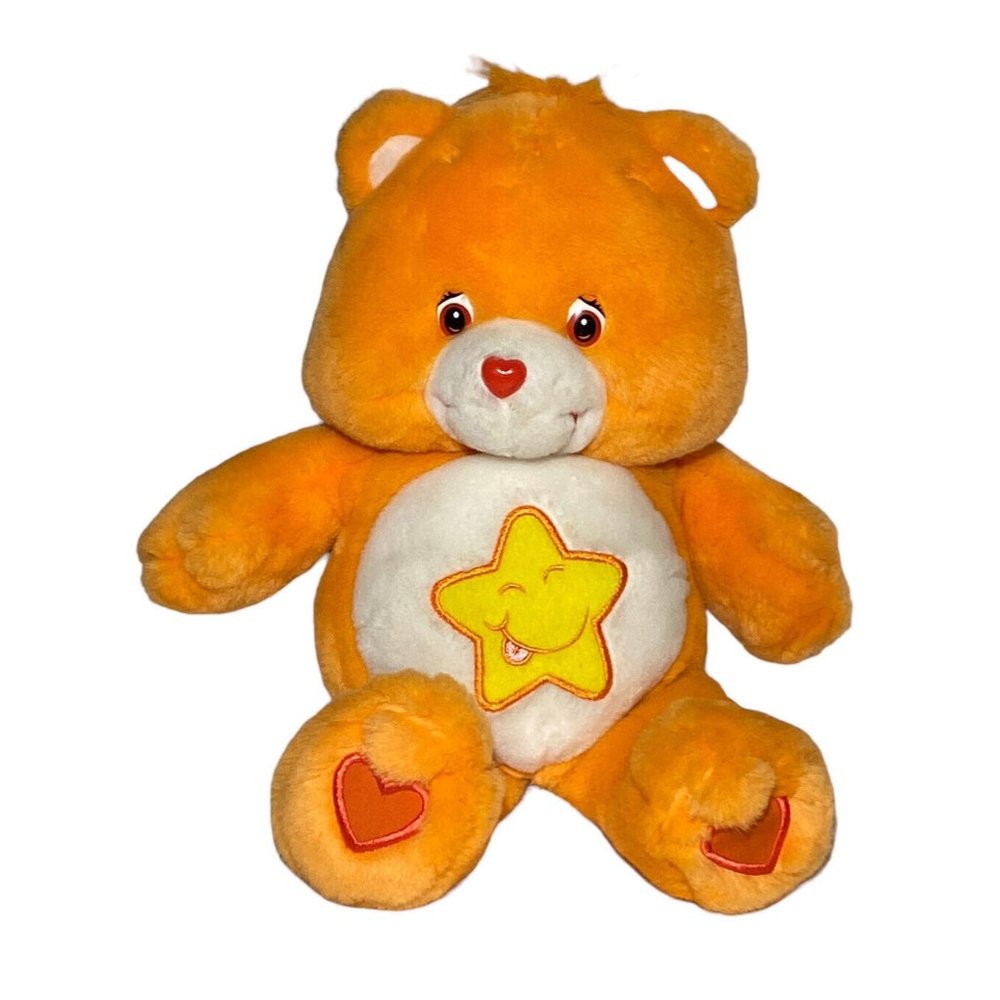 2003 TCFC Singing Care Bear Laugh-a-Lot Bear Plush Yellow Smiling Star Tested